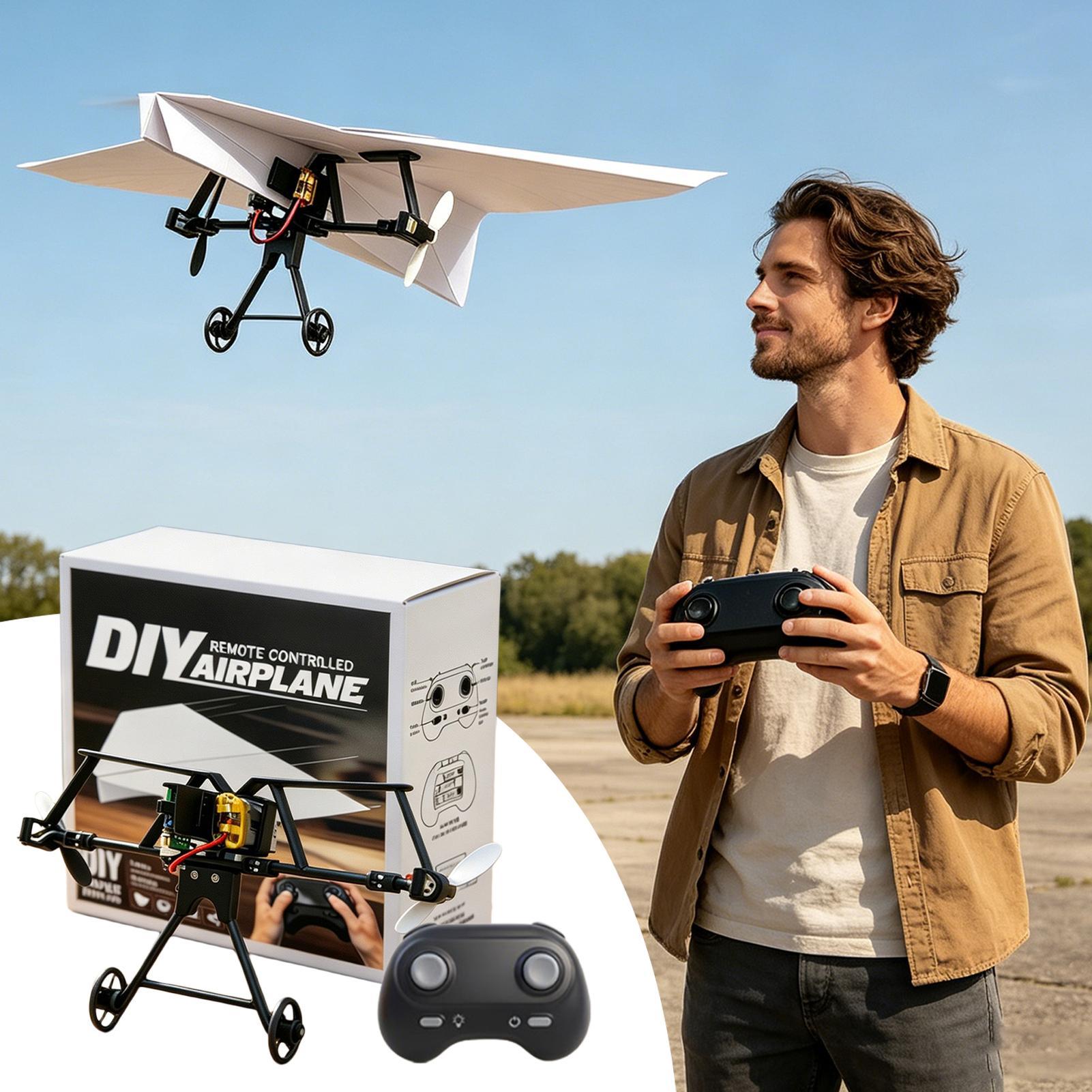 Outdoor Camping Games - RC Paper Airplane Kit Remote Control