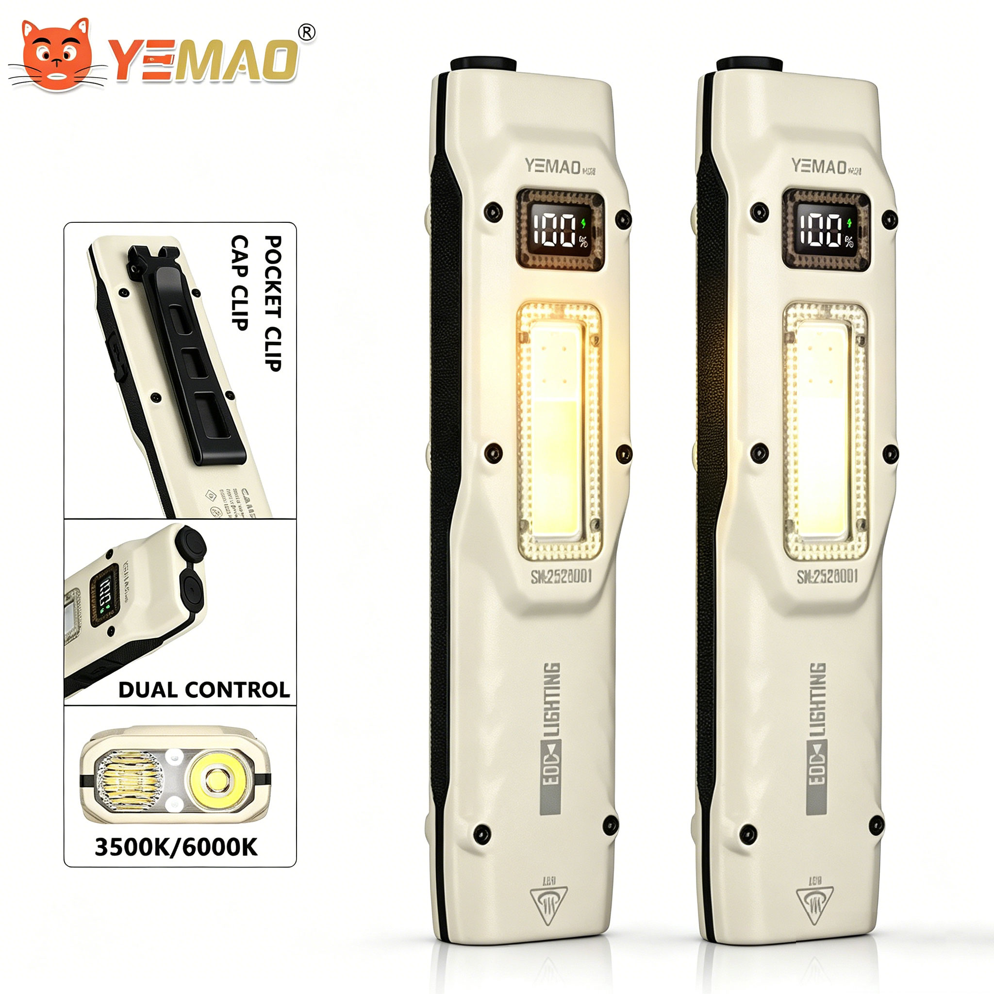 Outdoor Camping Decor - Portable 880LM YEMAO M28 Ultra-thin Tactical