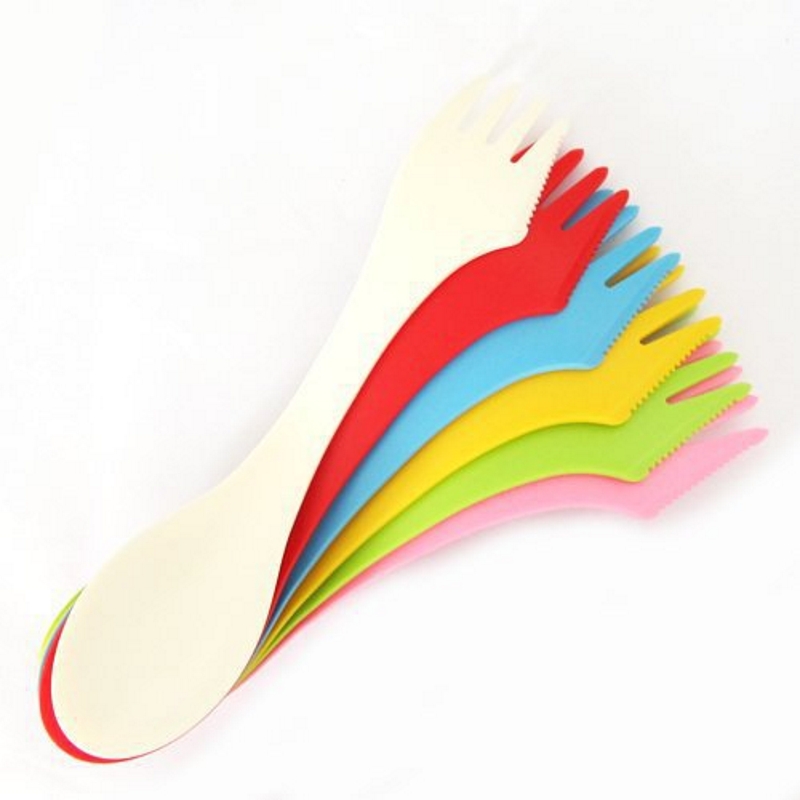 Outdoor Camping Utensils - 6PCS 3-in-1 Camp Utensils Set -
