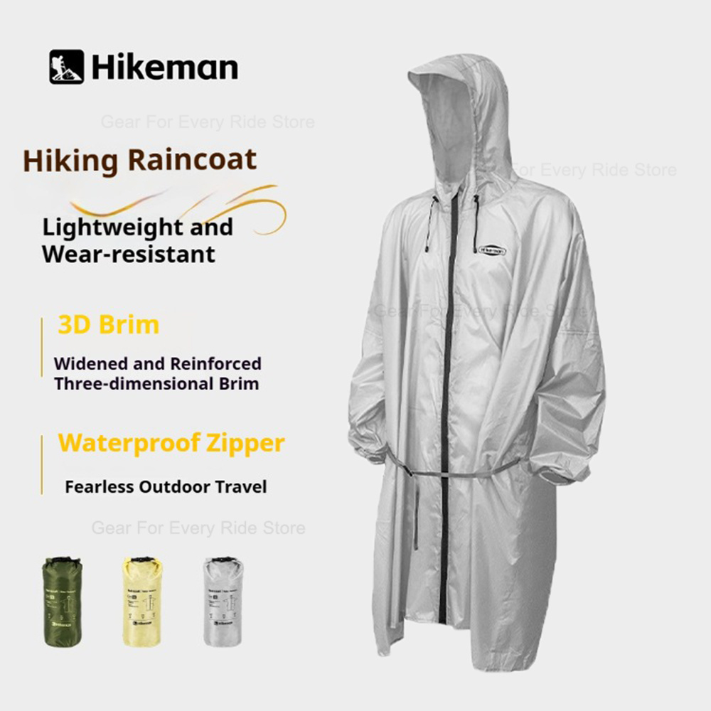 Outdoor Camping Jacket - Ultralight Zipper Raincoat 210T Polyester Waterproof