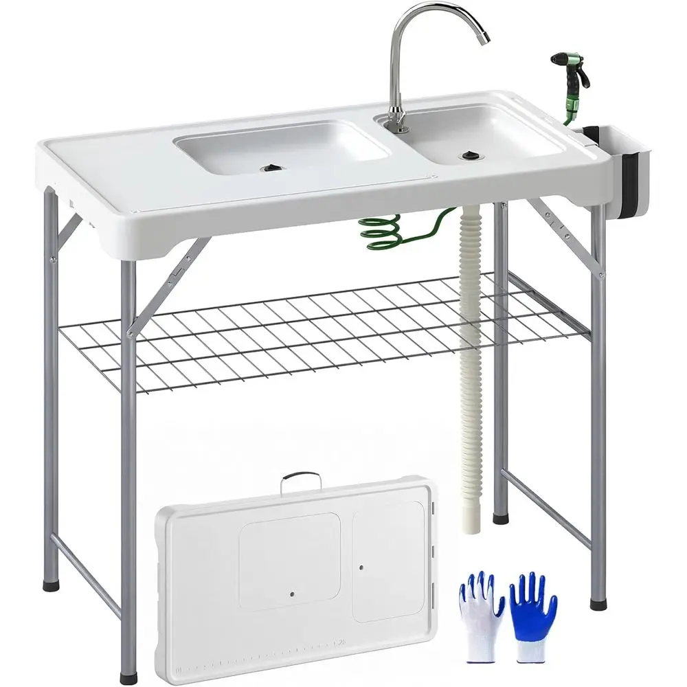Outdoor Camping Sink - Portable Outdoor Camping Sink Table with