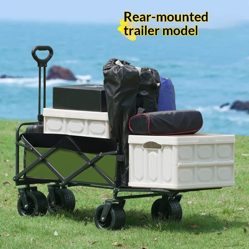 Outdoor Camping Table With Storage - Factory Sale Four Wheel Platform Camping