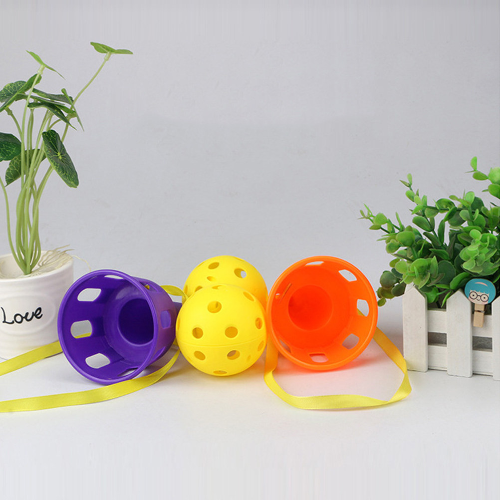 Outdoor Camping Kids Activities - 6Pcs Scoop Ball Set Bright Colorful
