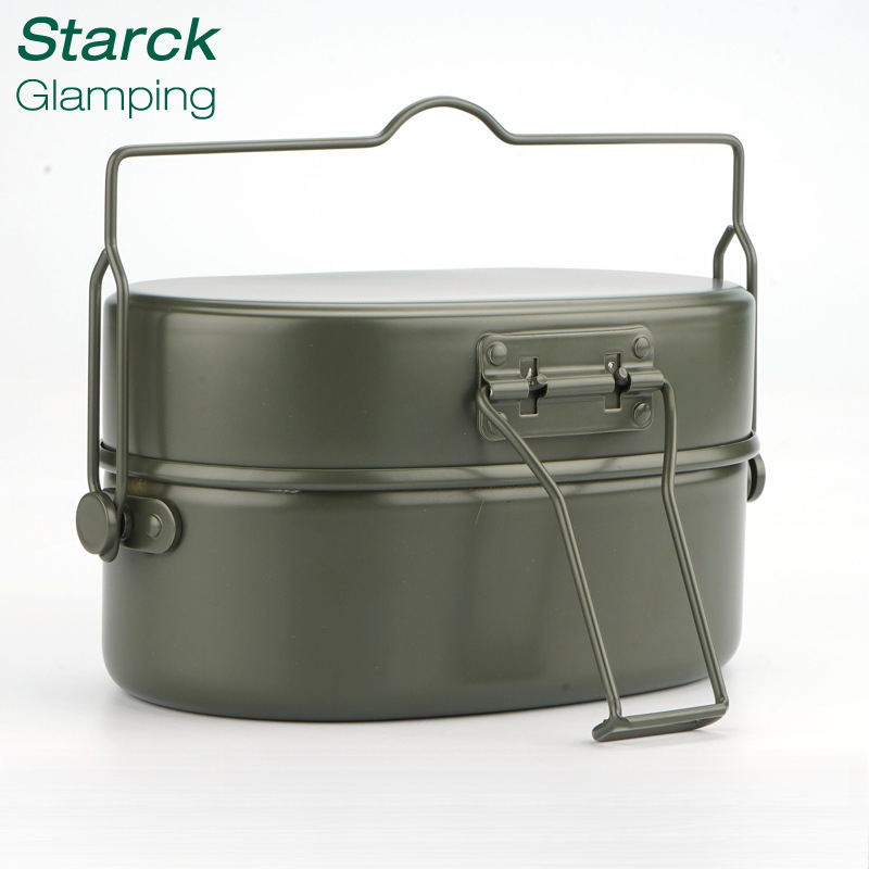 Outdoor Camping Games - German Doublelayer Camping Lunch Box Leakproof