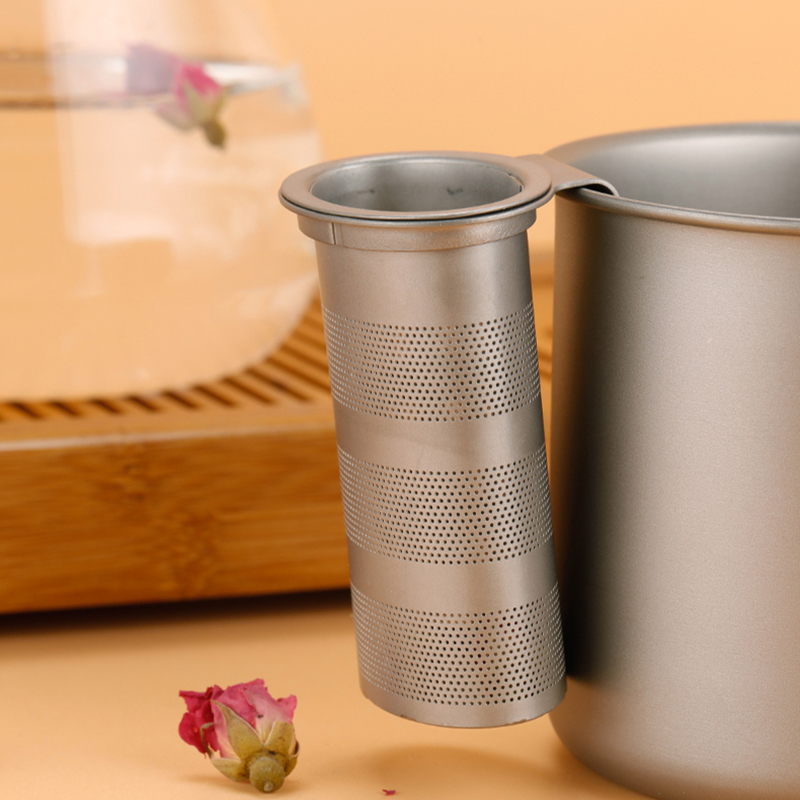 Outdoor Camping Games - Titanium Camping Mesh Infuser Reusable Tea