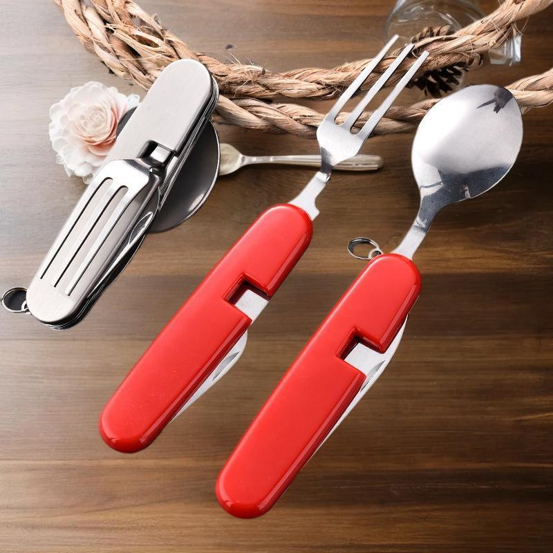 Outdoor Camping Utensils - Foldable Camping Utensil Set - Multi-Functional