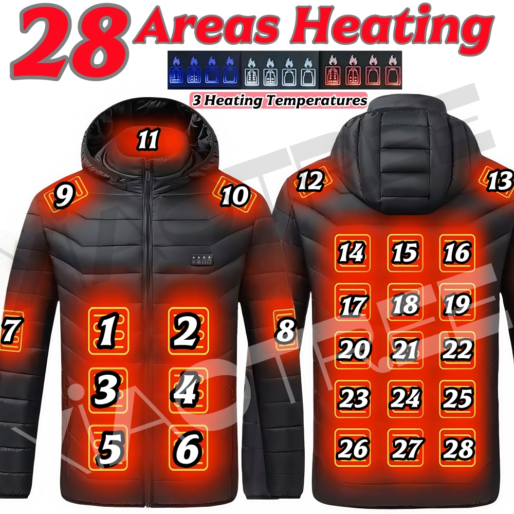 Outdoor Camping Jacket - 28 Areas Men Women's Heating Jacket