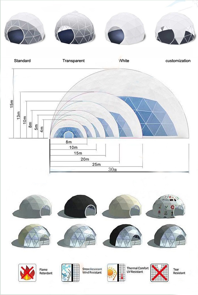 Outdoor Camping And Glamping - Luxury Customized Size Outdoor Camping Igloo