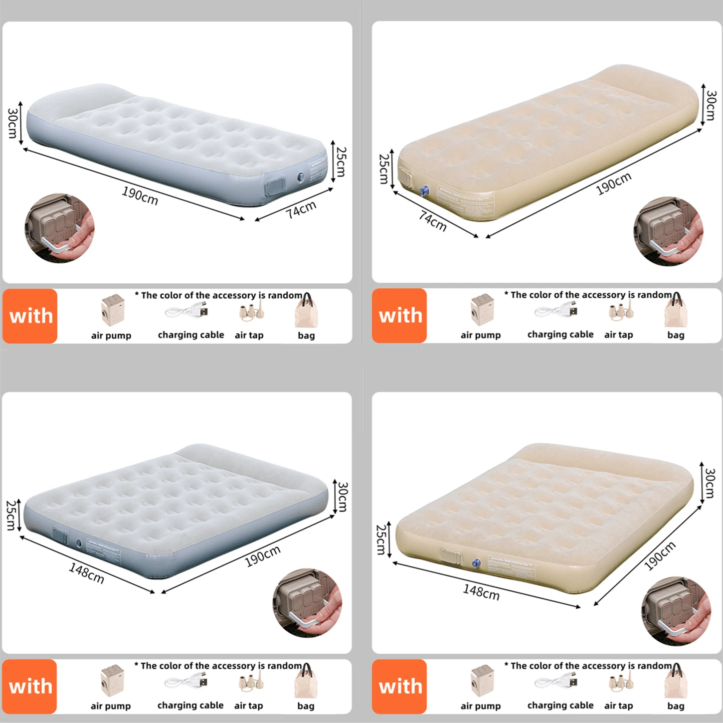 New Air Mattress Built-in Pump - đánh giá và giá Camping Outdoor Or Indoor