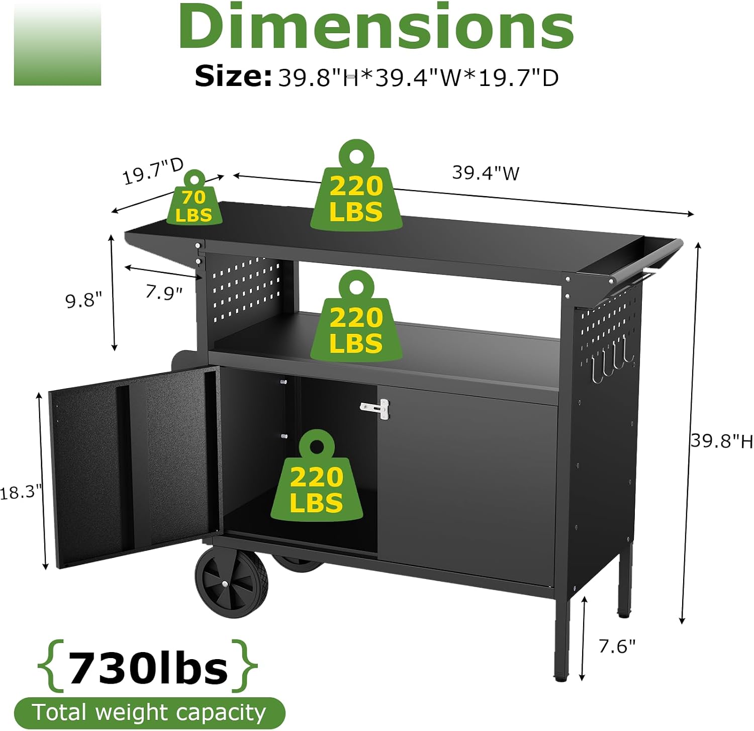 Outdoor Grill Cart Table With  - đánh giá và giá Outdoor Camping Table With Storage
