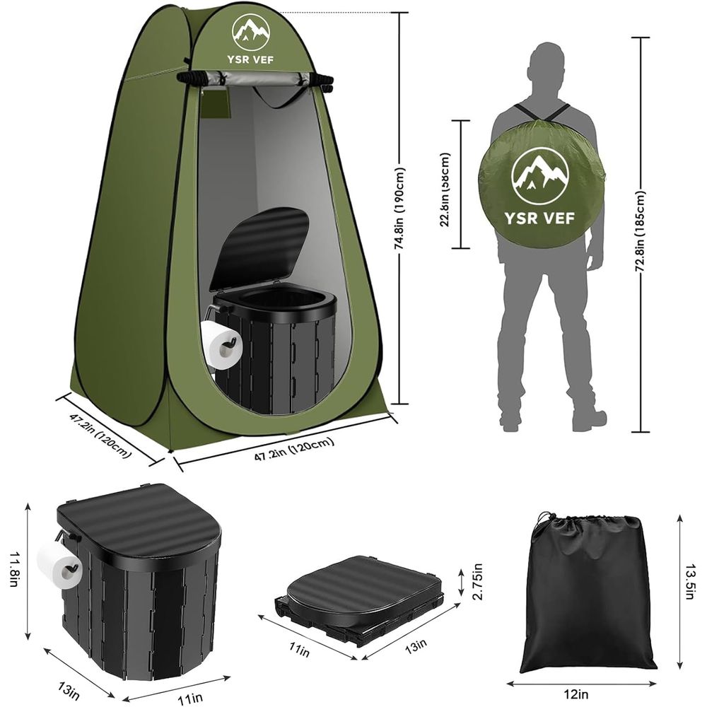 Portable Toilet Kit, Camping T - đánh giá và giá Outdoor Camping Bag