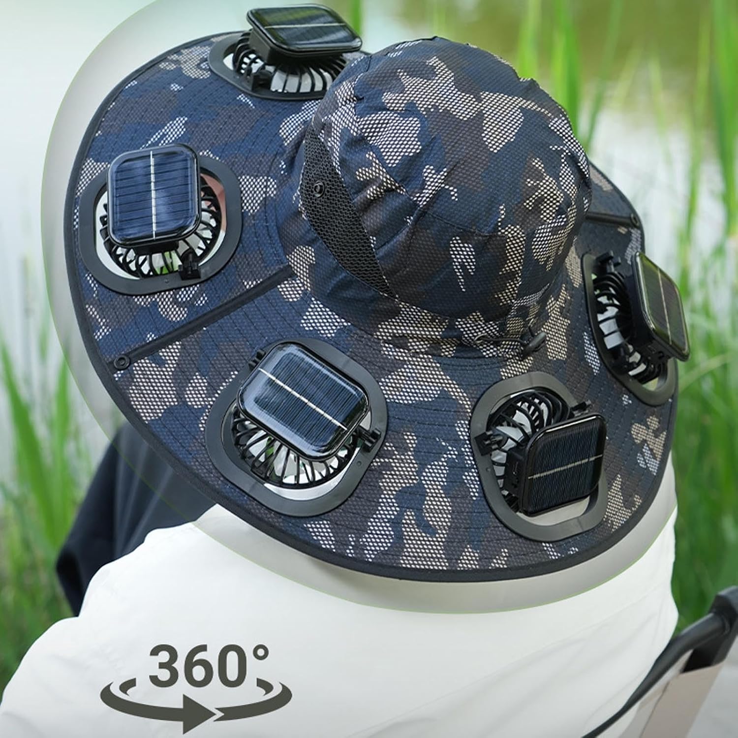 Hot 6 Fans Solar Fan Hat Breat - đánh giá và giá Outdoor Camping Fan