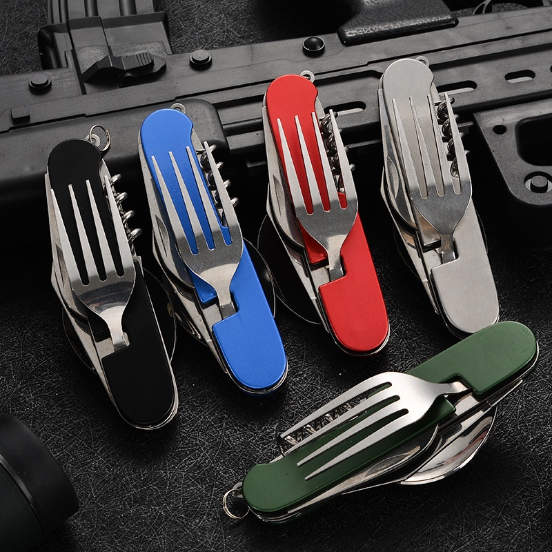 4 in 1 Folding Tableware Detac - đánh giá và giá Outdoor Camping Utensils