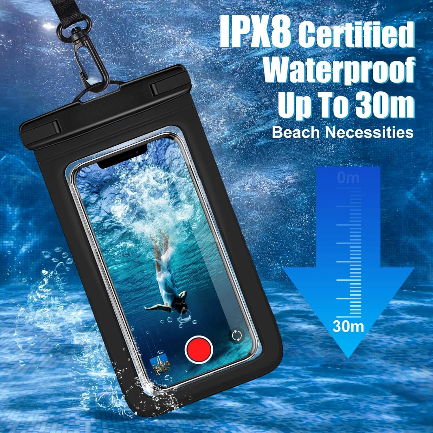 3 Pack Multicolor IPX8 Waterpr - đánh giá và giá Outdoor Camping Bag