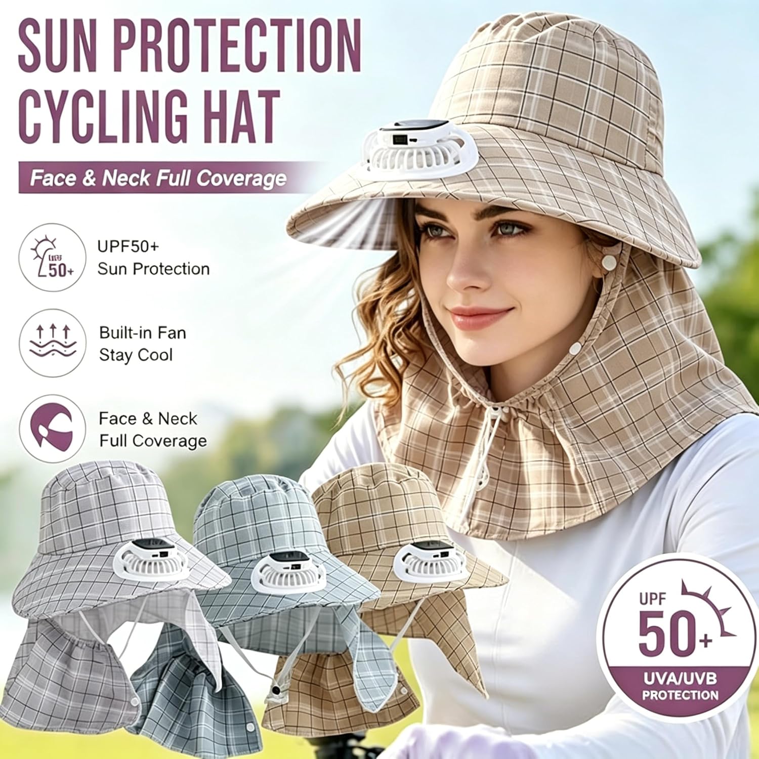 1PC Solar Power Neck Guard Fan - đánh giá và giá Outdoor Camping Fan