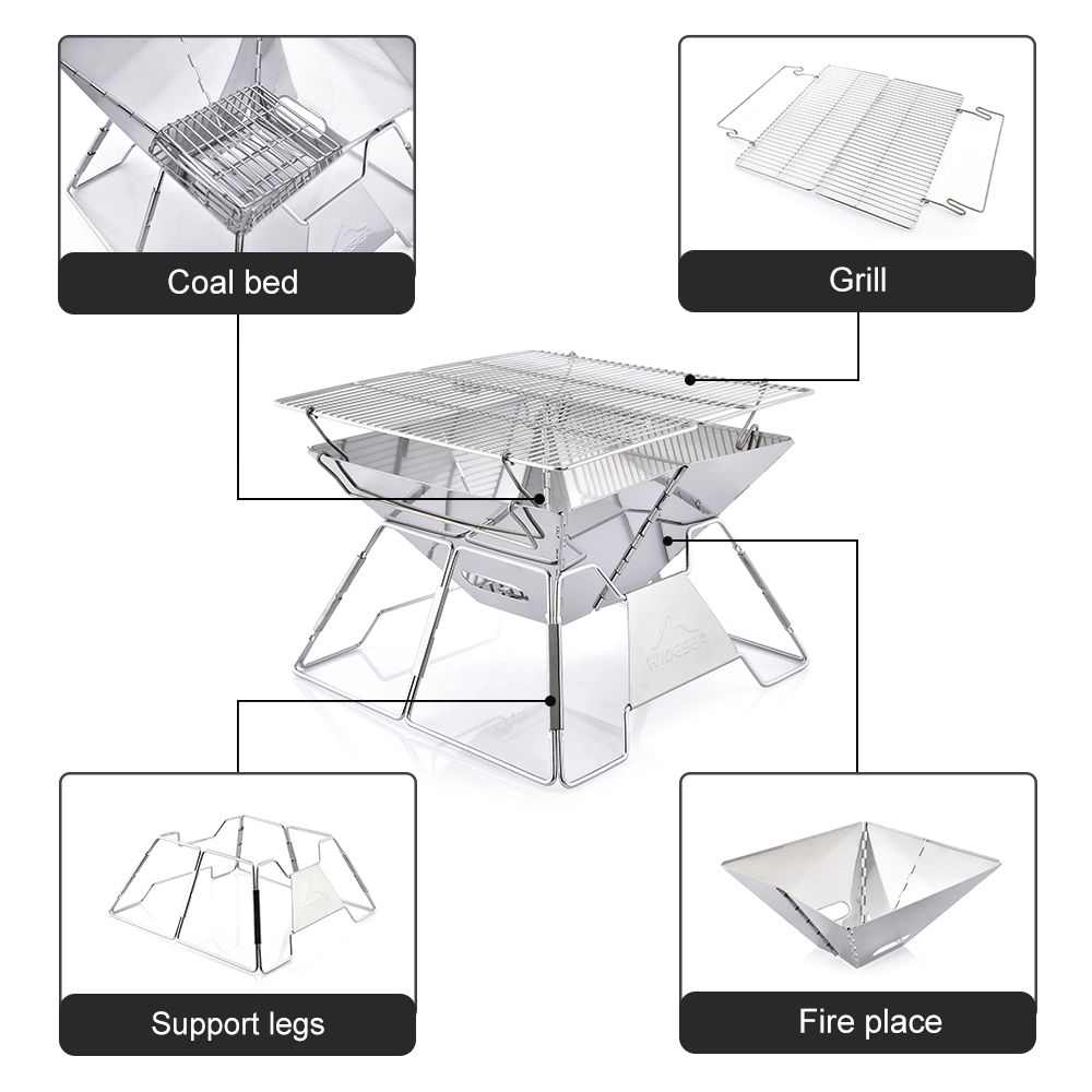 Gấp Nướng Lửa Hố Ngoài Trời Bả - đánh giá và giá Outdoor Camping Sink