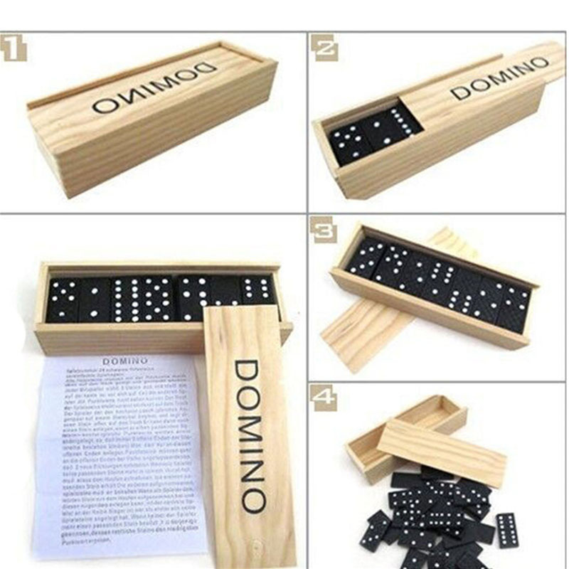 28pcs/Set Wooden Domino Board  - đánh giá và giá Outdoor Camping Games