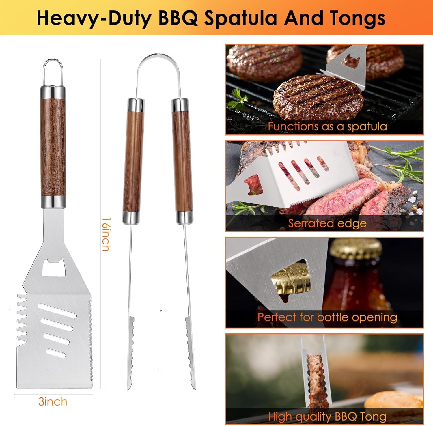 34Pcs Heavy Duty Grill Tools S - đánh giá và giá Outdoor Camping Utensils