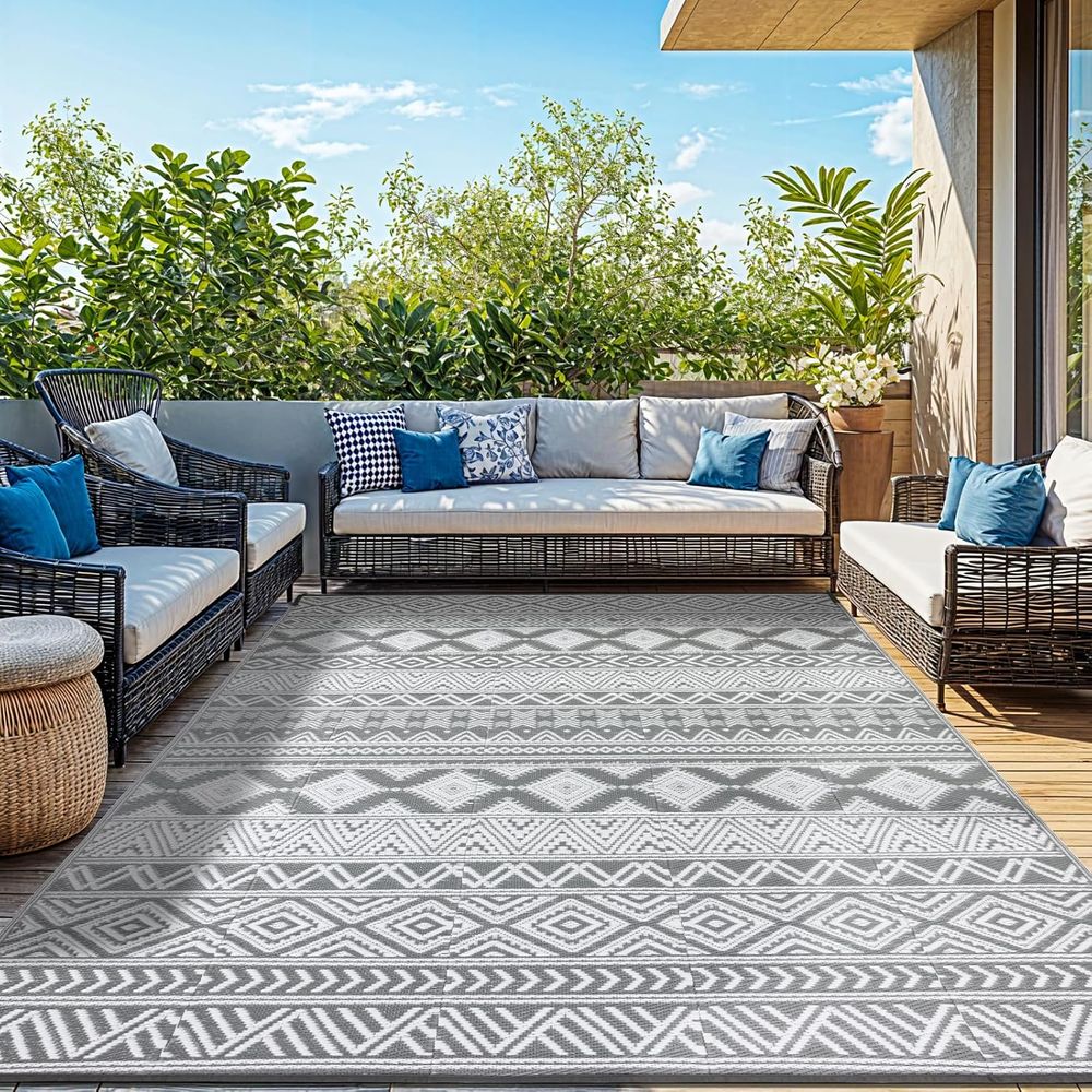 Outdoor Rug 8x10, Reversible P - đánh giá và giá Camping Outdoor Or Indoor