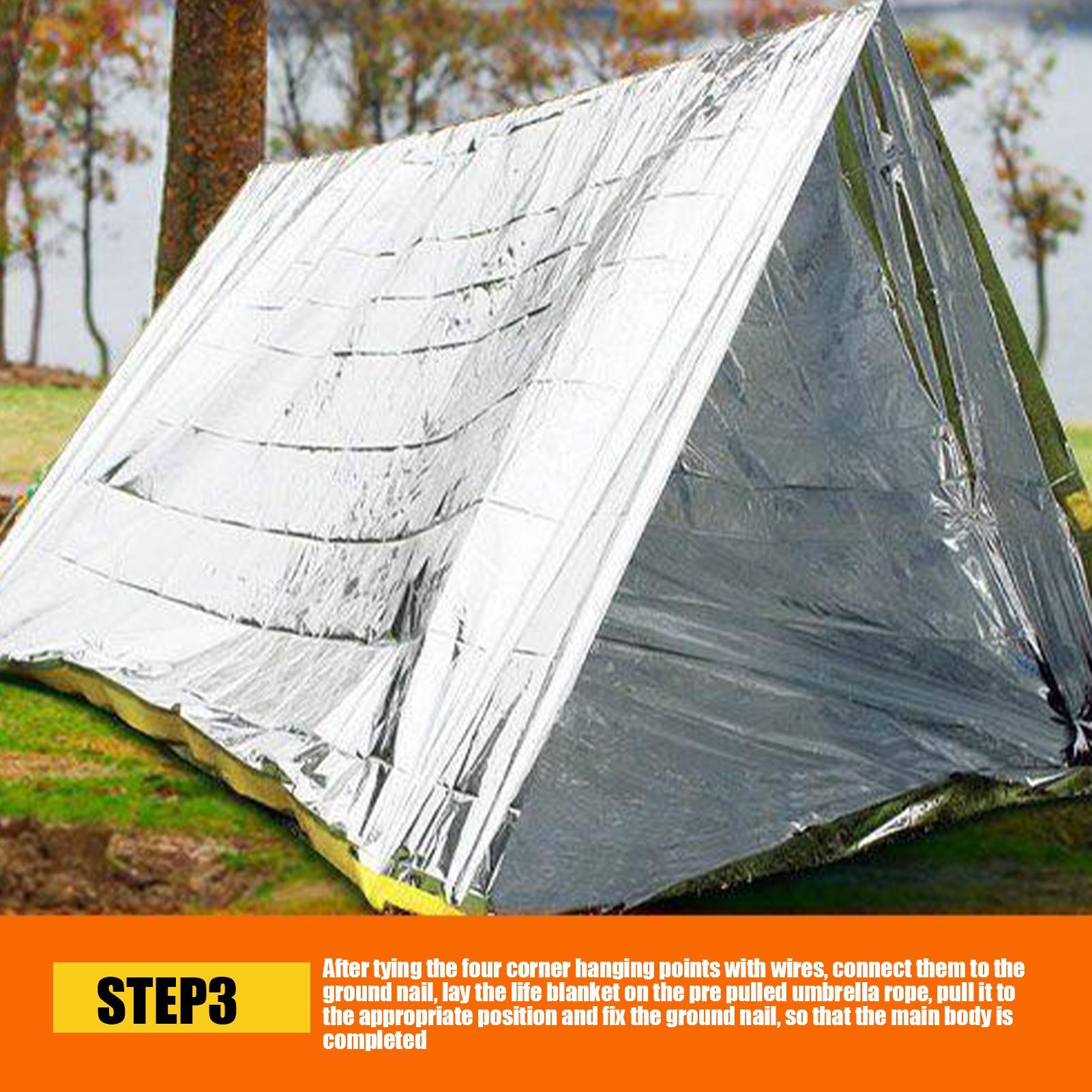 1PC Emergency Blanket Windproo - đánh giá và giá Survival Kit