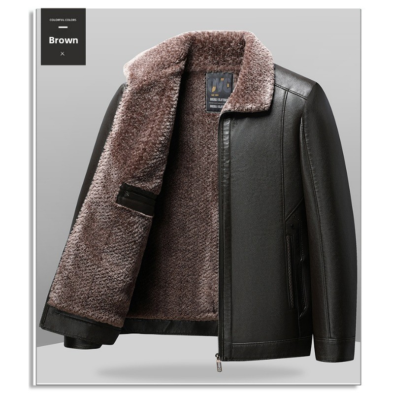 Men's Warm Leather Jacket Casu - đánh giá và giá Outdoor Camping Jacket