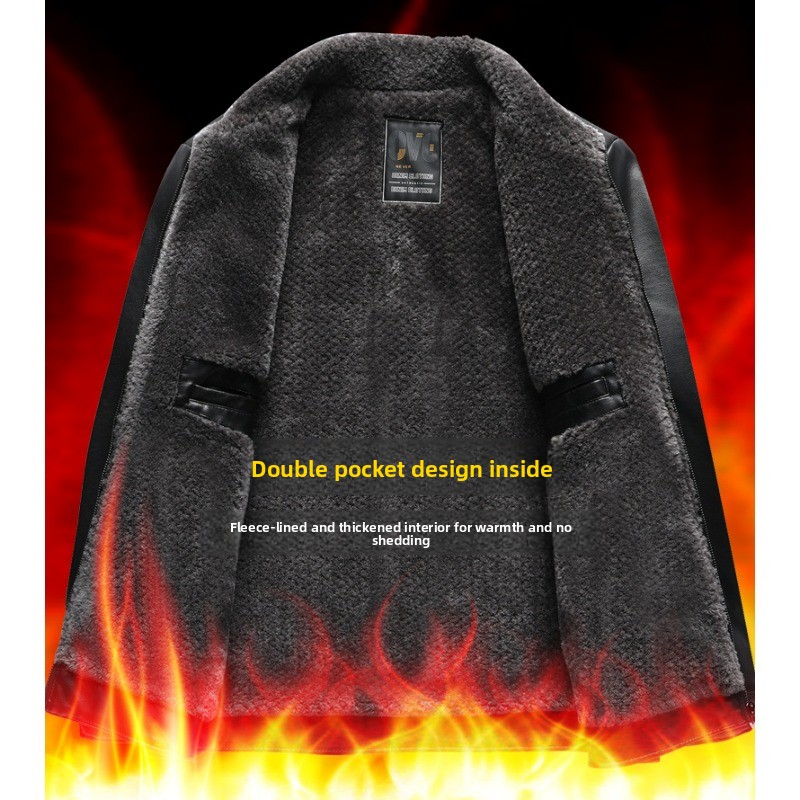 Men's Warm Leather Jacket Casu - đánh giá và giá Outdoor Camping Jacket