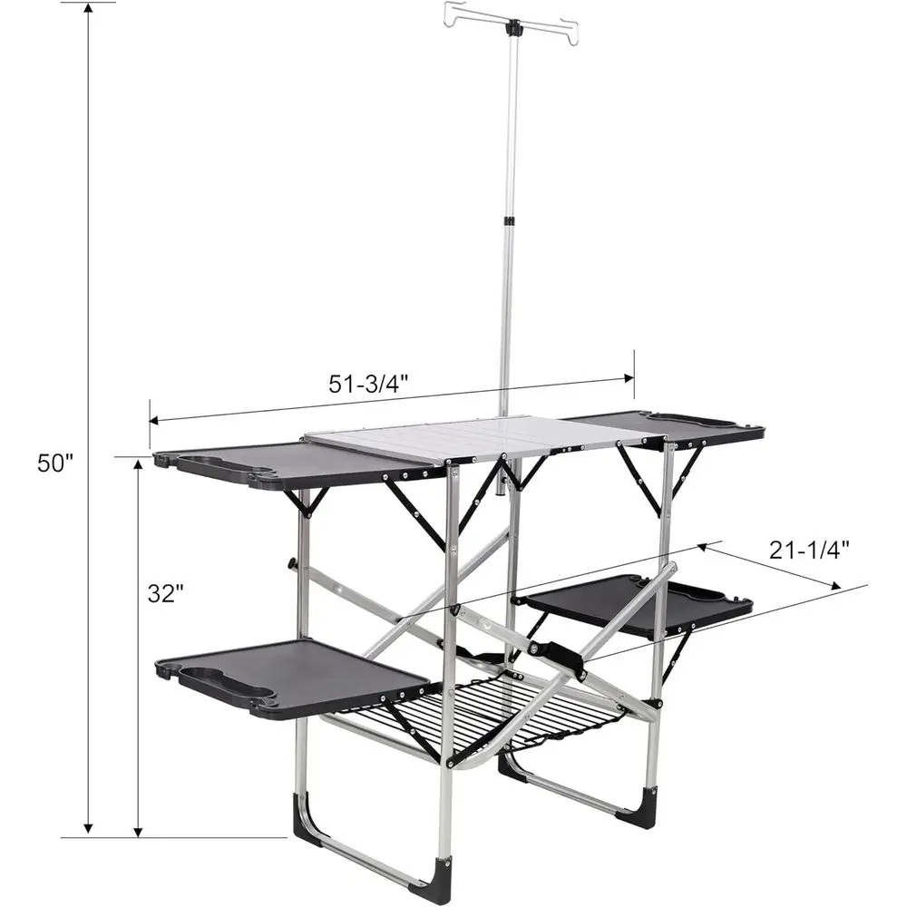 Portable Outdoor Kitchen Table - đánh giá và giá Outdoor Camping Table With Storage