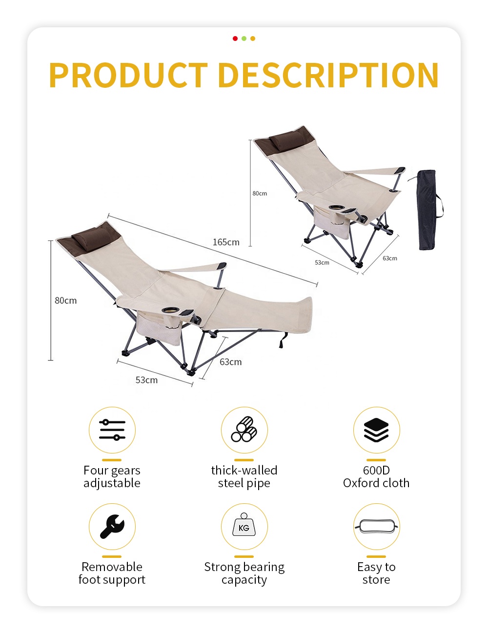 Portable Folding Reclining Cha - đánh giá và giá Outdoor Chair Camping