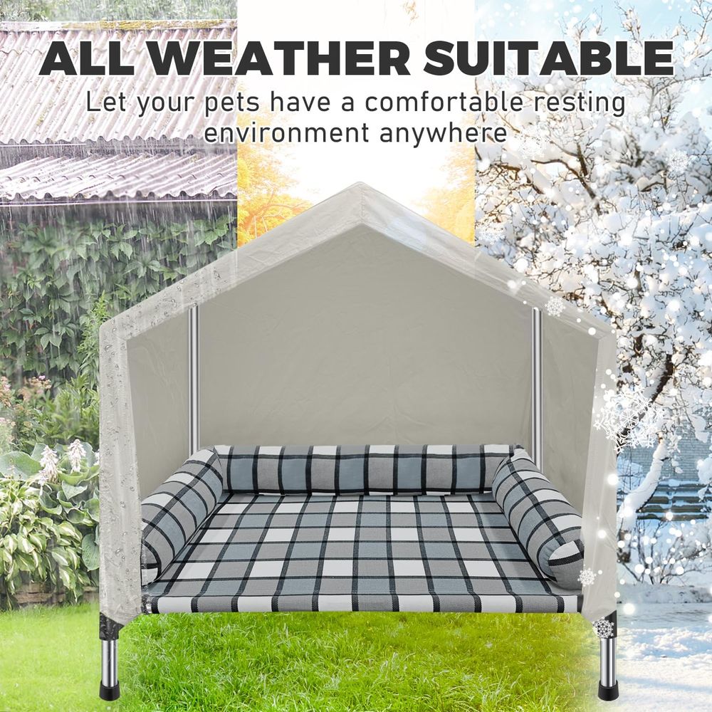 Elevated Dog Pet Bed House - 2 - đánh giá và giá Camping Outdoor Or Indoor