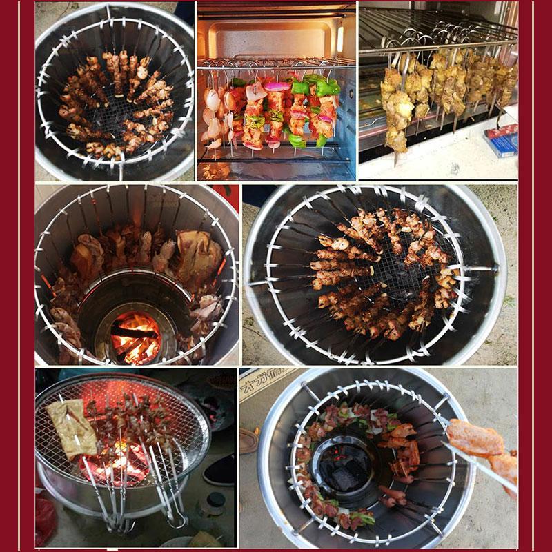 BBQ Skewers Stainless Steel 40 - đánh giá và giá Outdoor Camping Utensils