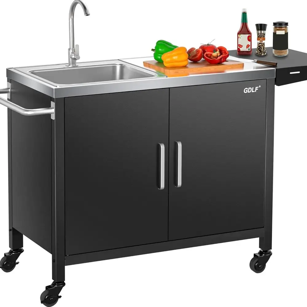 Outdoor Kitchen Island with St - đánh giá và giá Outdoor Camping Sink