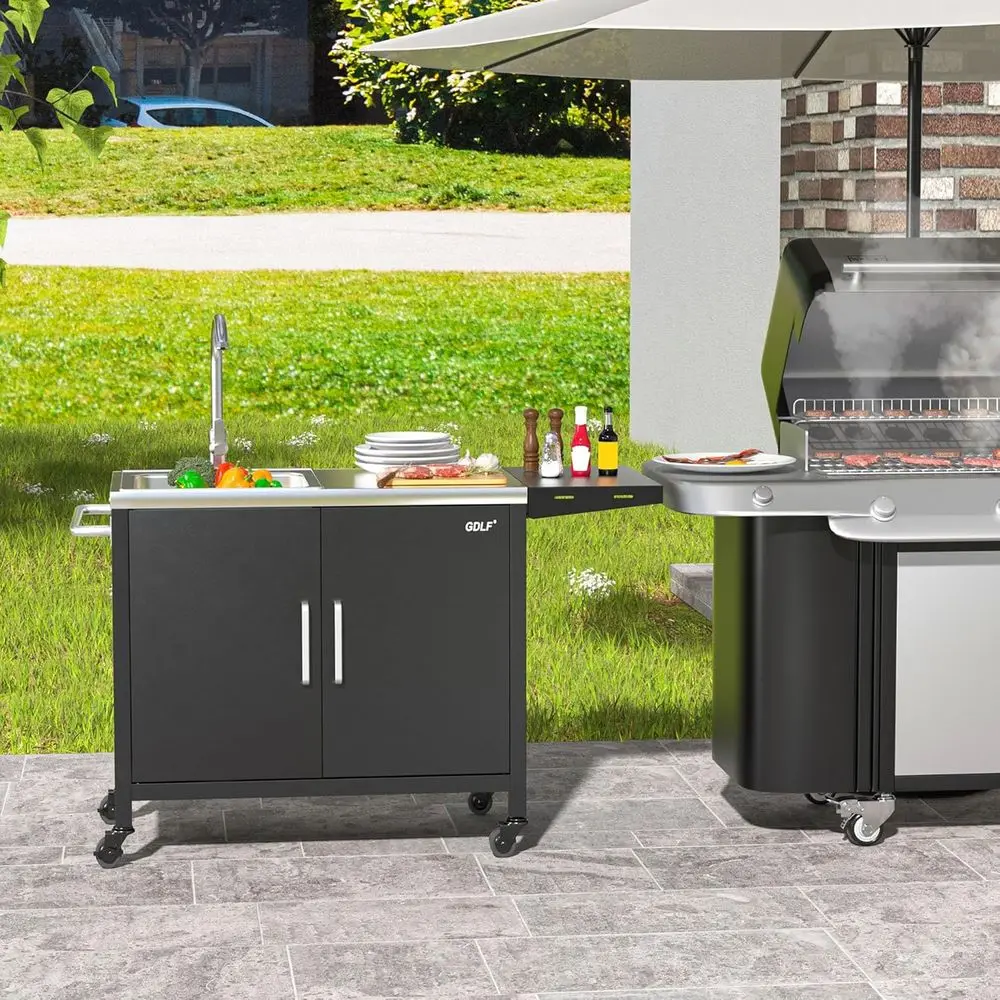 Outdoor Kitchen Island with St - đánh giá và giá Outdoor Camping Sink
