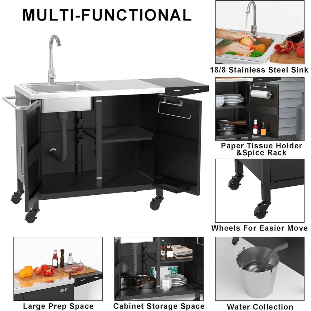 Outdoor Kitchen Island with St - đánh giá và giá Outdoor Camping Sink