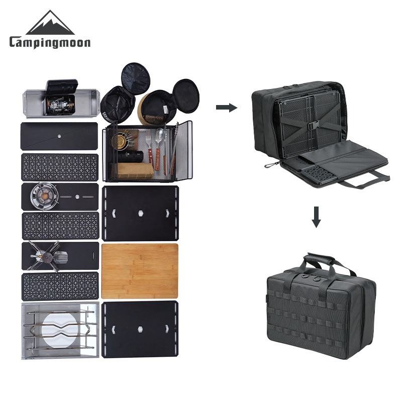 CAMPINGMOON Large Capacity Sto - đánh giá và giá Outdoor Camping Table With Storage