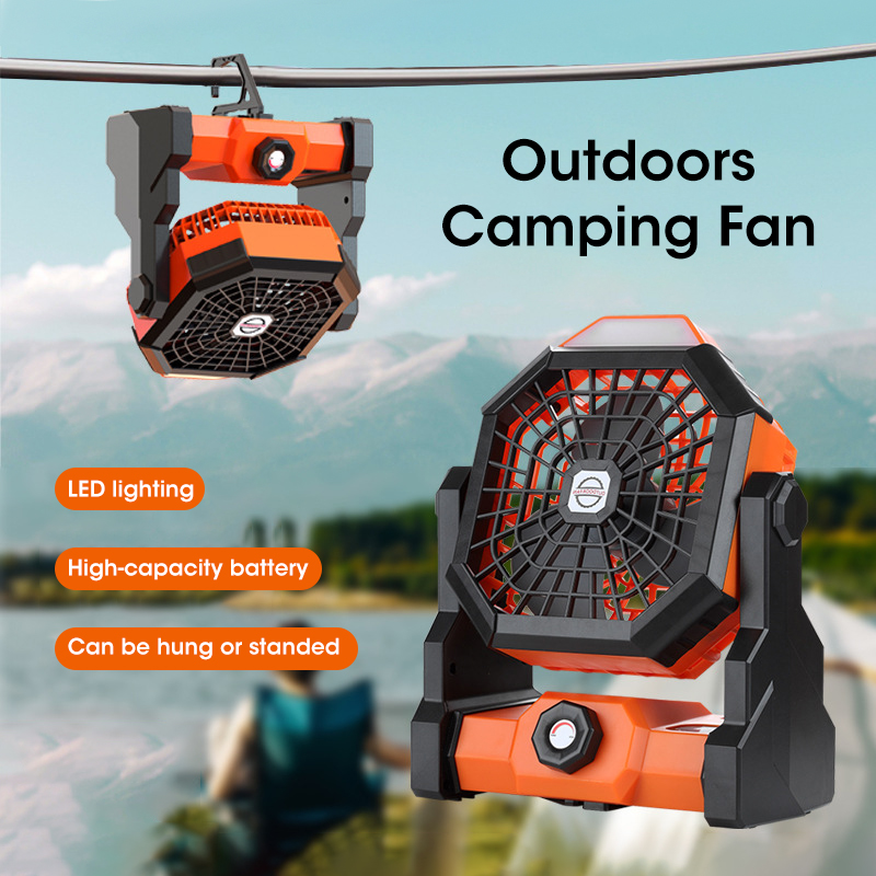10000mAh Camping Fan with LED  - đánh giá và giá Outdoor Camping Fan