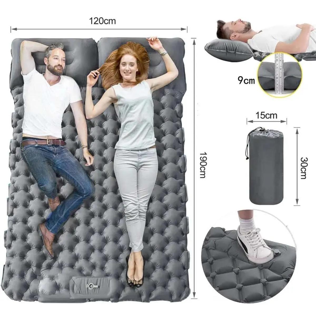 Single & Double Inflatable Air - đánh giá và giá Outdoor Camping Mat Waterproof