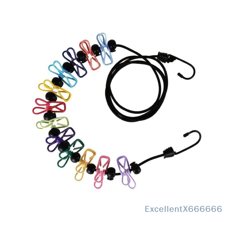 Elastic Clothesline with Clips - đánh giá và giá Outdoor Camping Bathroom