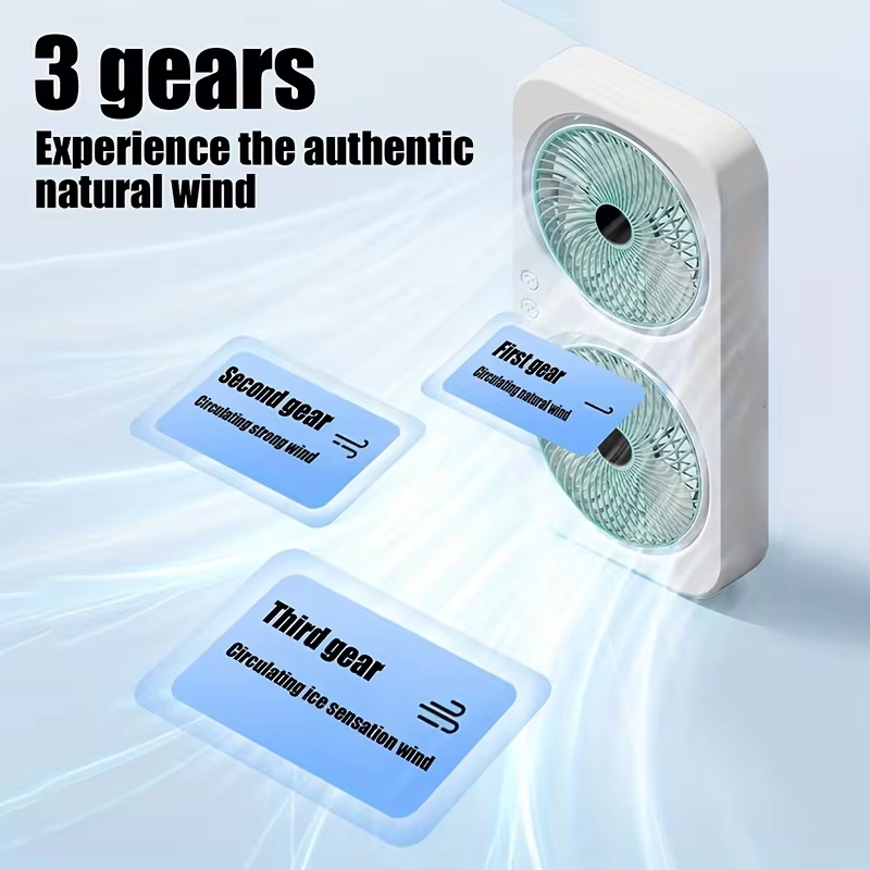 Dual Head USB Fan 360 Rotatabl - đánh giá và giá Outdoor Camping Fan