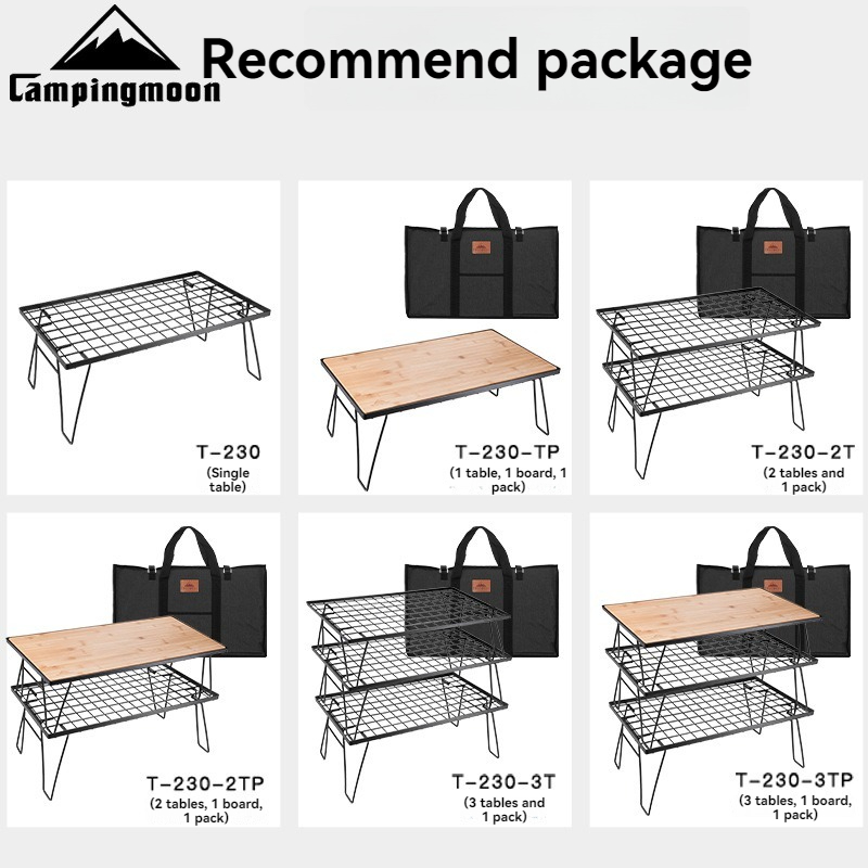 CAMPINGMOON T-230 Portable Mul - đánh giá và giá Outdoor Camping Table With Storage