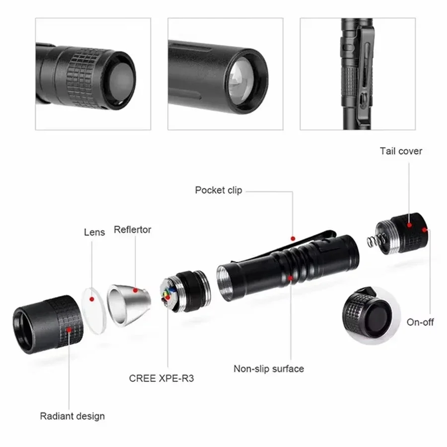 1-4PCS Mini Portable LED Pen L - đánh giá và giá Outdoor Camping Decor