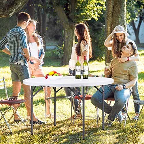 4 Foot Round Folding Card Tabl - đánh giá và giá Camping Outdoor Or Indoor