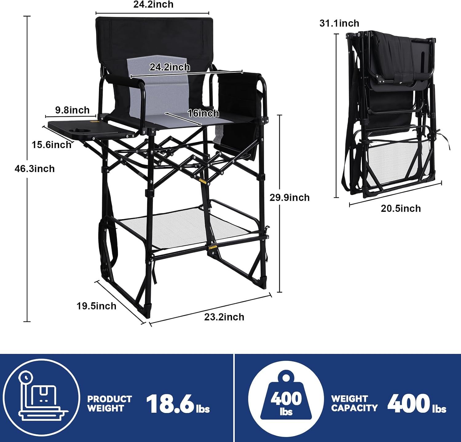 2 Pack Extra Tall Folding Camp - đánh giá và giá Outdoor Camping Table With Storage