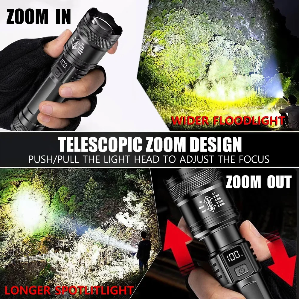 Rechargeable LED Flashlight Zo - đánh giá và giá Outdoor Camping Decor