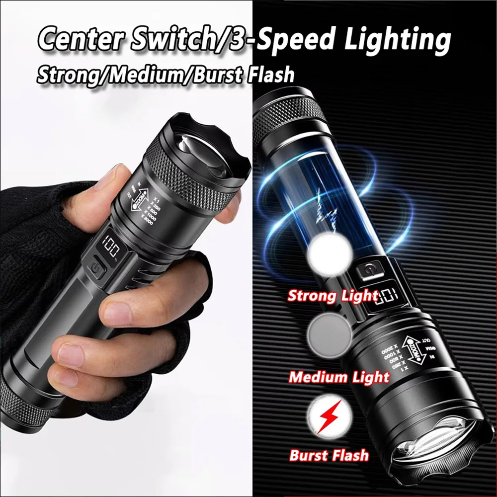 Rechargeable LED Flashlight Zo - đánh giá và giá Outdoor Camping Decor