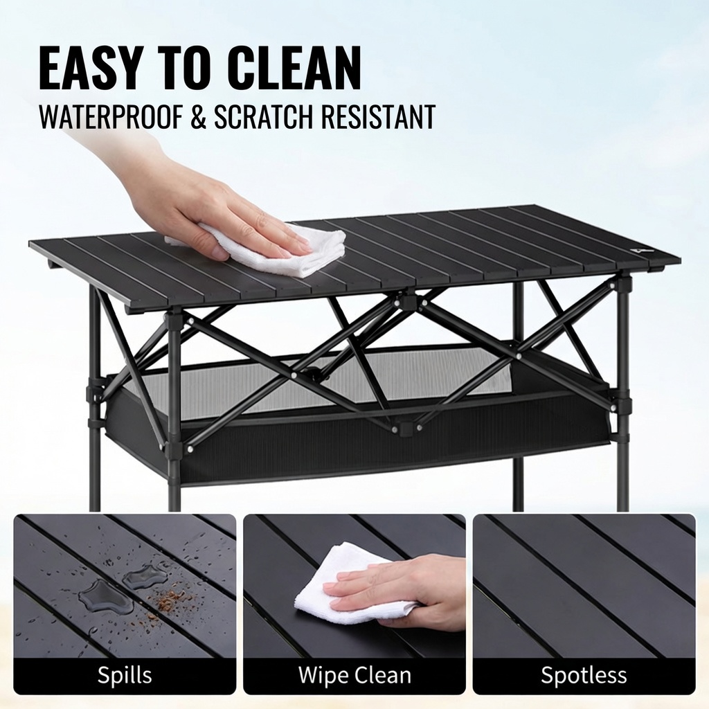 Portable Folding Outdoor Table - đánh giá và giá Outdoor Camping Table With Storage