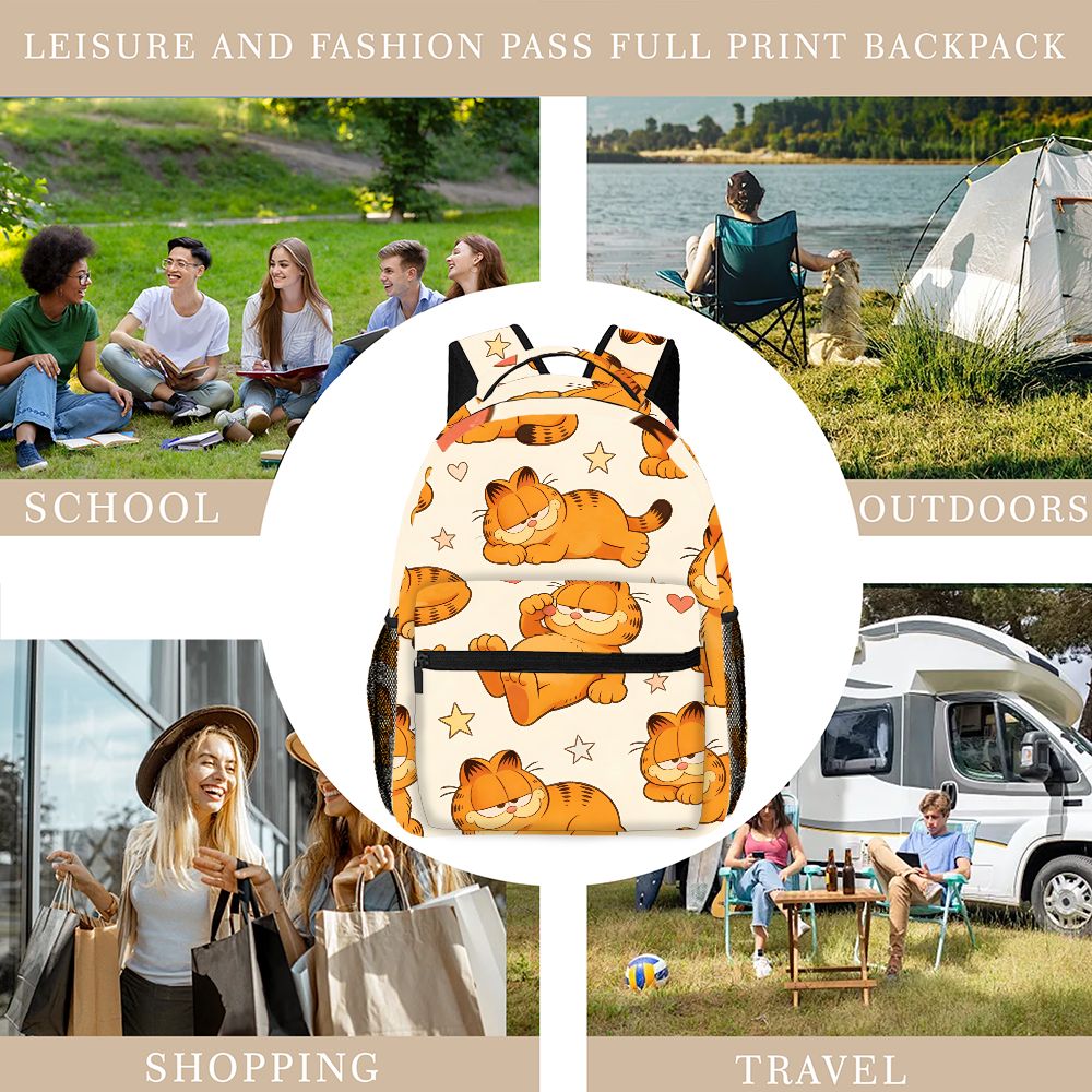 Funny Lazy Garfield Backpack S - đánh giá và giá Outdoor Camping Bag