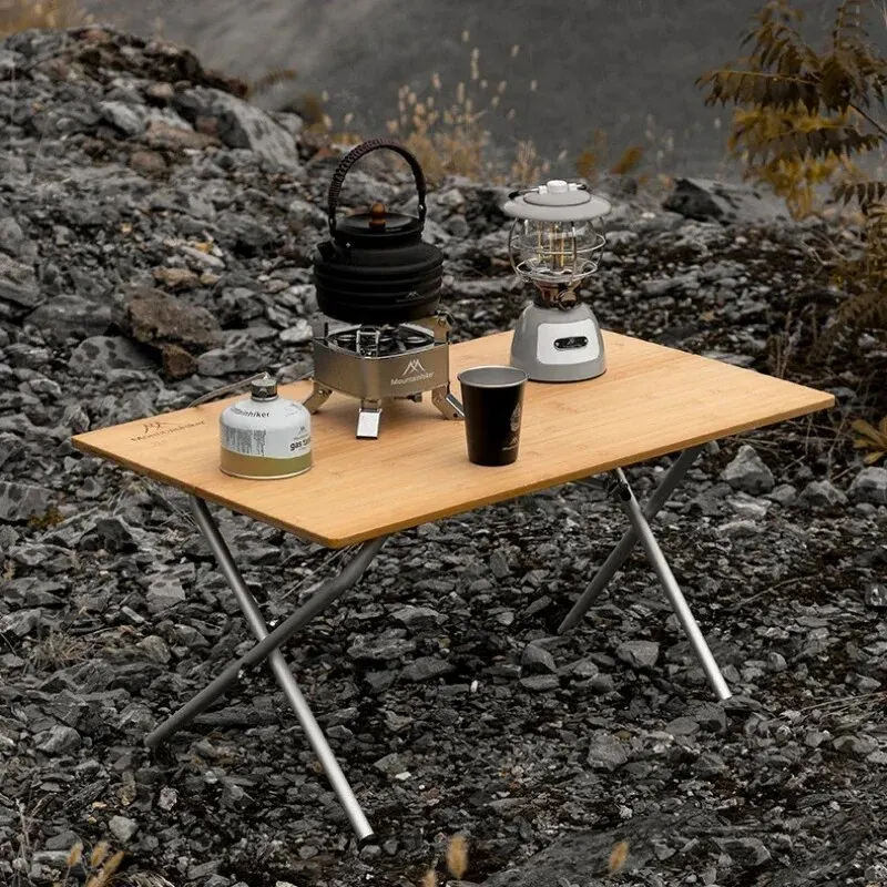 MOUNTAINHIKER 2/3 Bamboo Foldi - đánh giá và giá Outdoor Camping Table With Storage